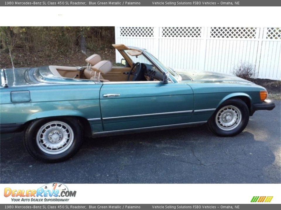 1980 Mercedes-Benz SL Class 450 SL Roadster Blue Green Metallic / Palamino Photo #10