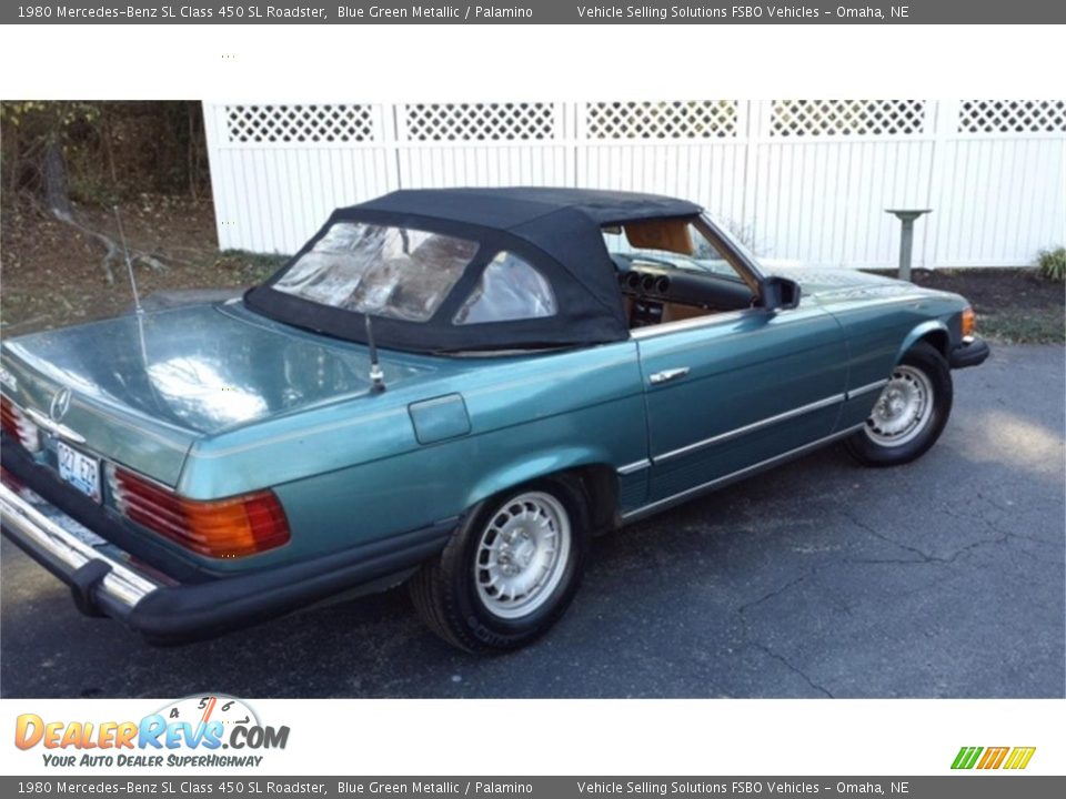 1980 Mercedes-Benz SL Class 450 SL Roadster Blue Green Metallic / Palamino Photo #15