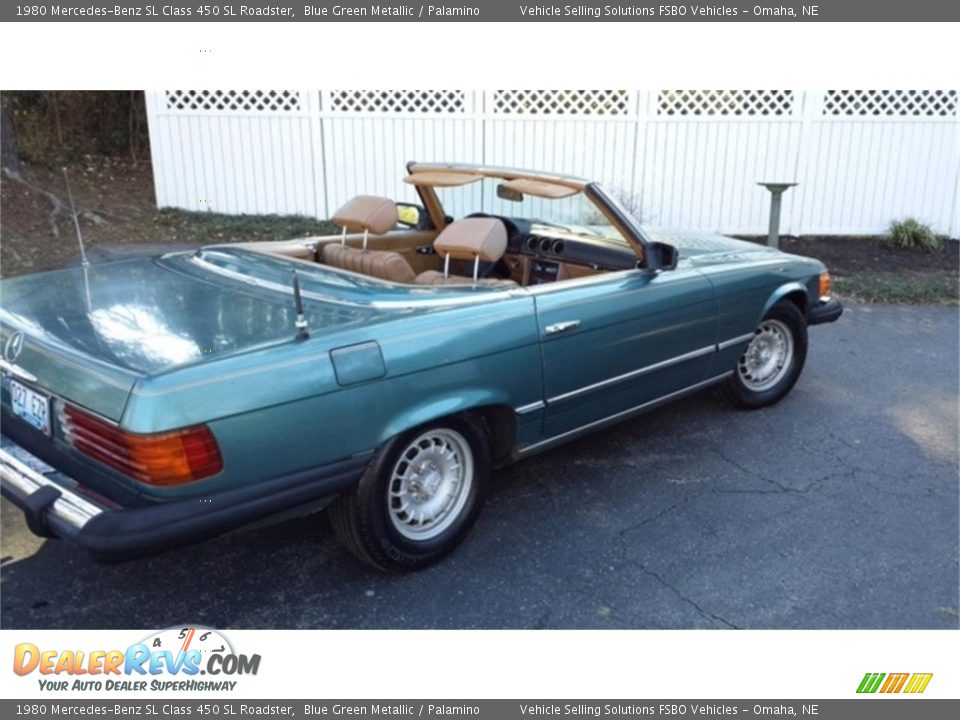 1980 Mercedes-Benz SL Class 450 SL Roadster Blue Green Metallic / Palamino Photo #16