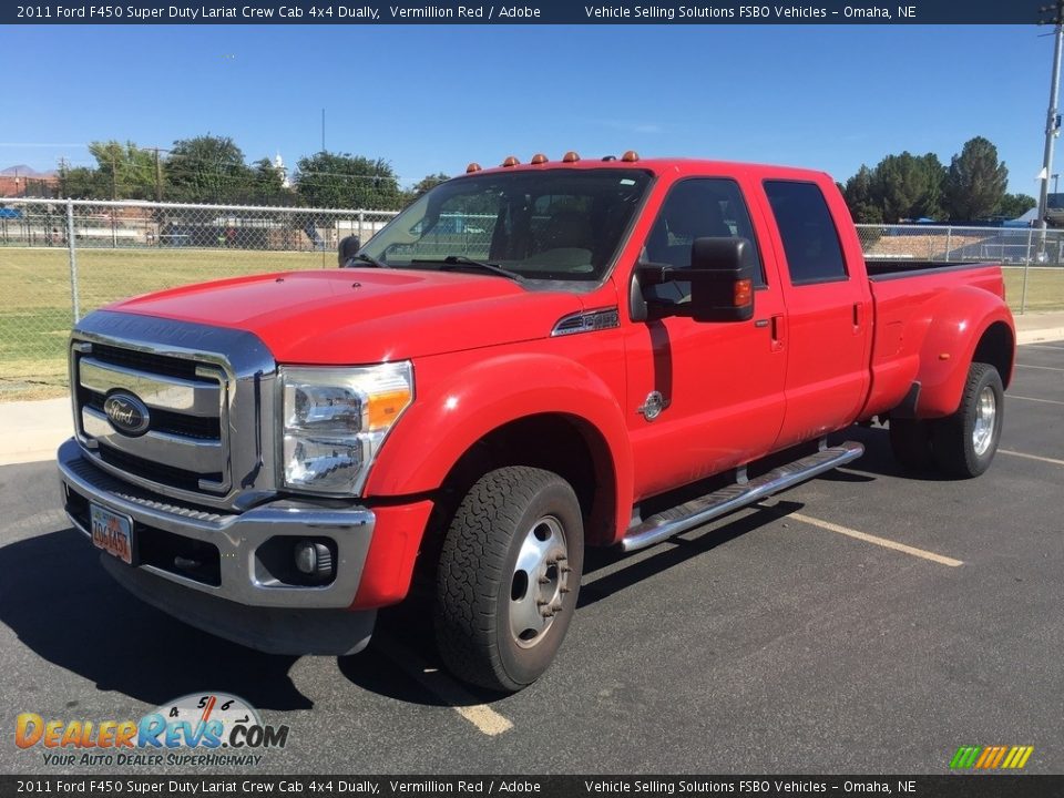 Front 3/4 View of 2011 Ford F450 Super Duty Lariat Crew Cab 4x4 Dually Photo #1