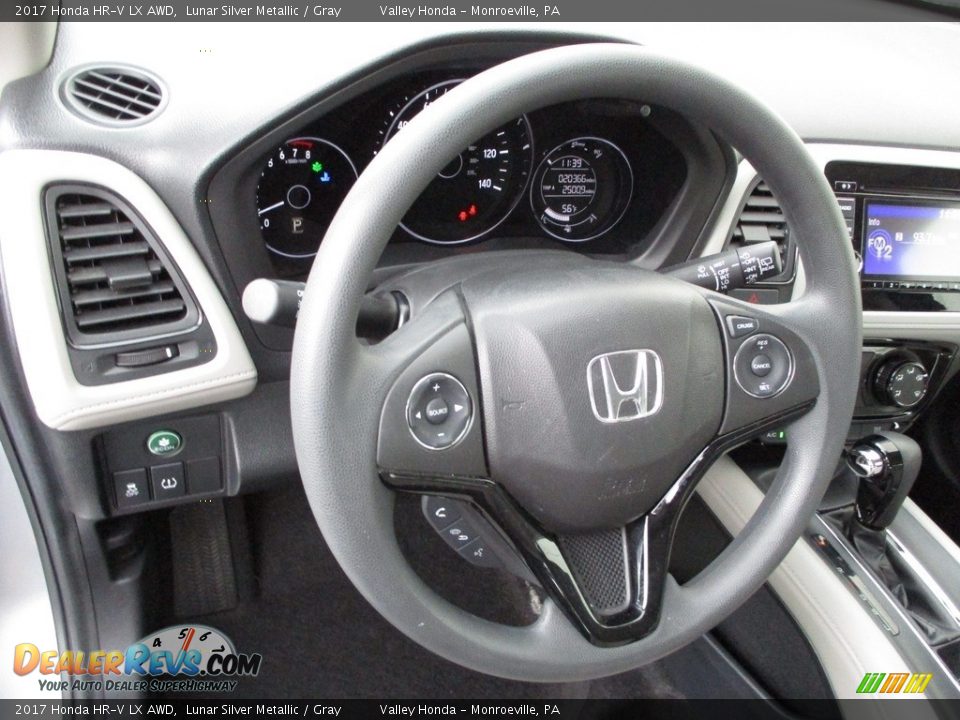2017 Honda HR-V LX AWD Lunar Silver Metallic / Gray Photo #13