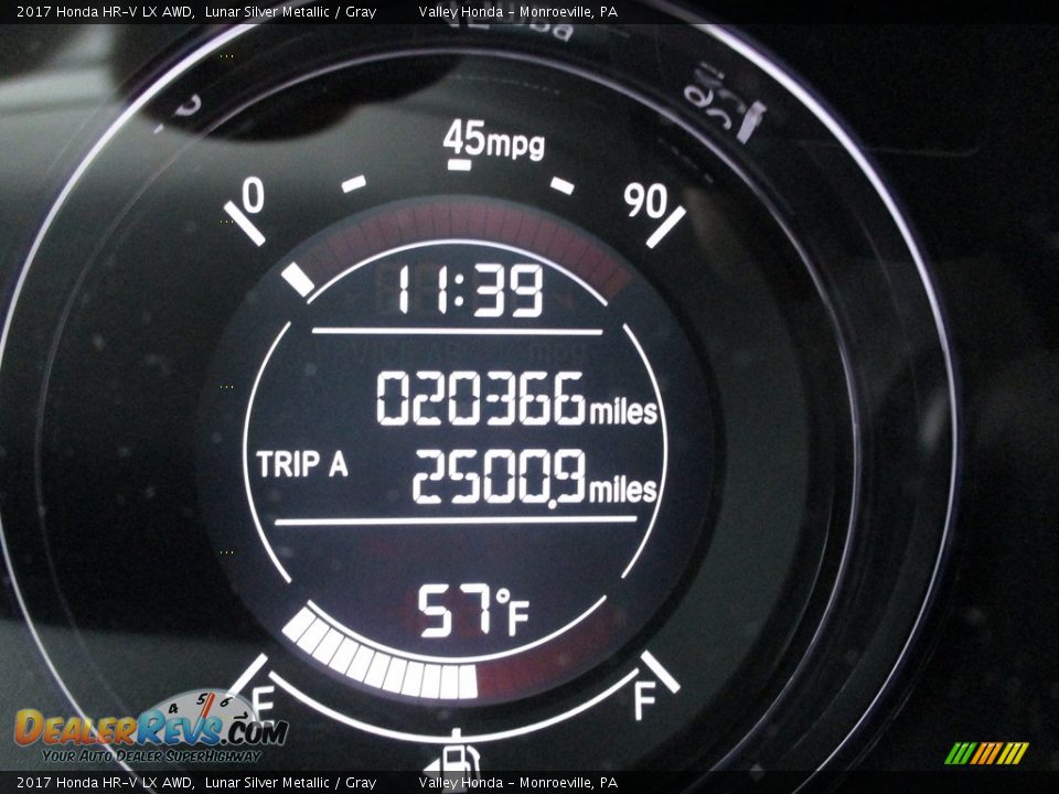 2017 Honda HR-V LX AWD Lunar Silver Metallic / Gray Photo #20