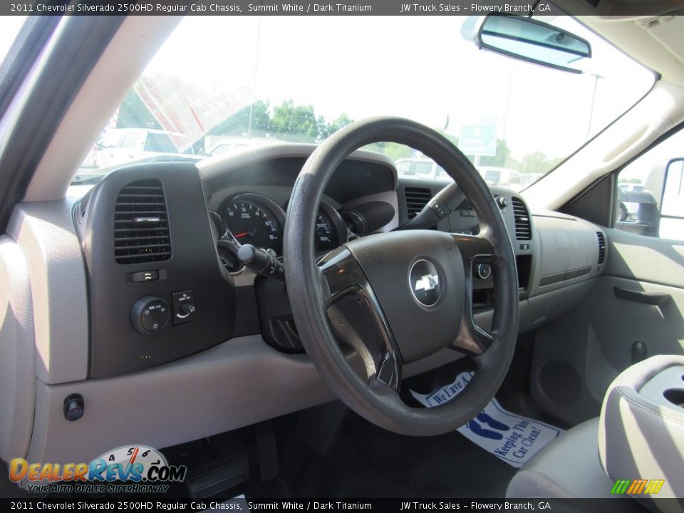 2011 Chevrolet Silverado 2500HD Regular Cab Chassis Summit White / Dark Titanium Photo #18