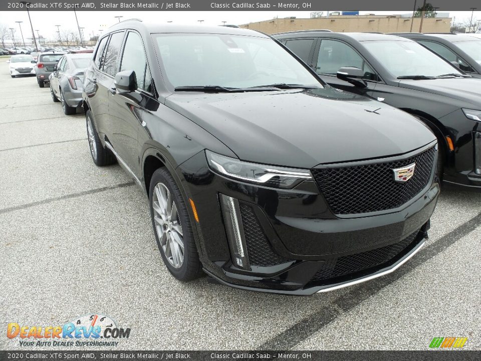 2020 Cadillac XT6 Sport AWD Stellar Black Metallic / Jet Black Photo #1