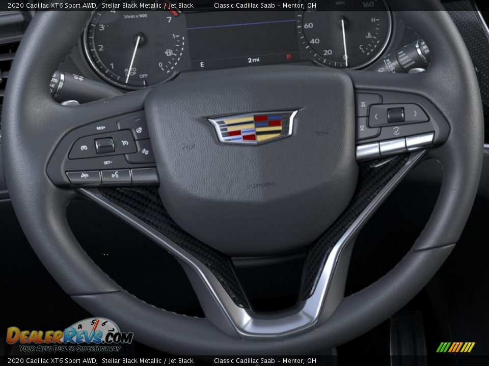 2020 Cadillac XT6 Sport AWD Stellar Black Metallic / Jet Black Photo #16