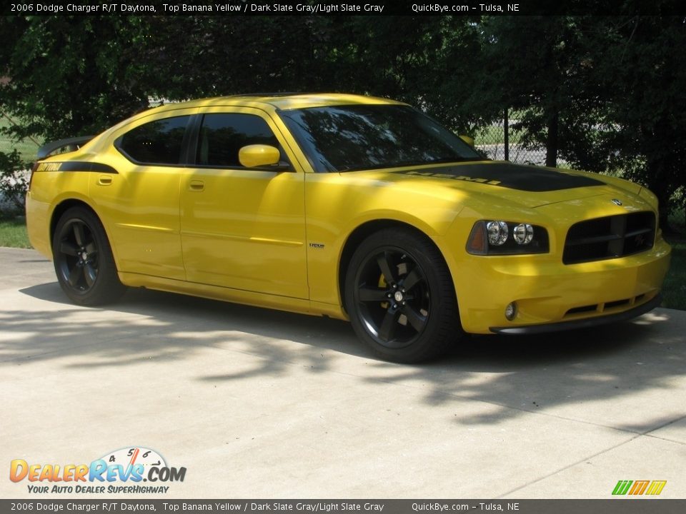 2006 Dodge Charger R/T Daytona Top Banana Yellow / Dark Slate Gray/Light Slate Gray Photo #2