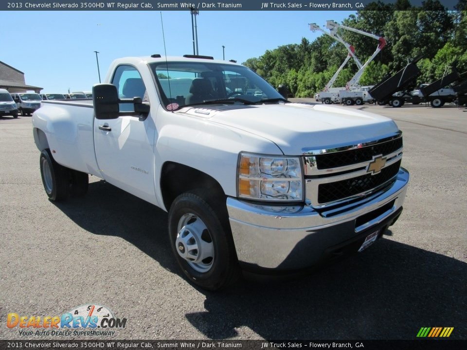 Front 3/4 View of 2013 Chevrolet Silverado 3500HD WT Regular Cab Photo #7