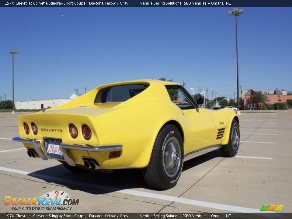 1970 Chevrolet Corvette Stingray Sport Coupe Daytona Yellow / Gray Photo #5