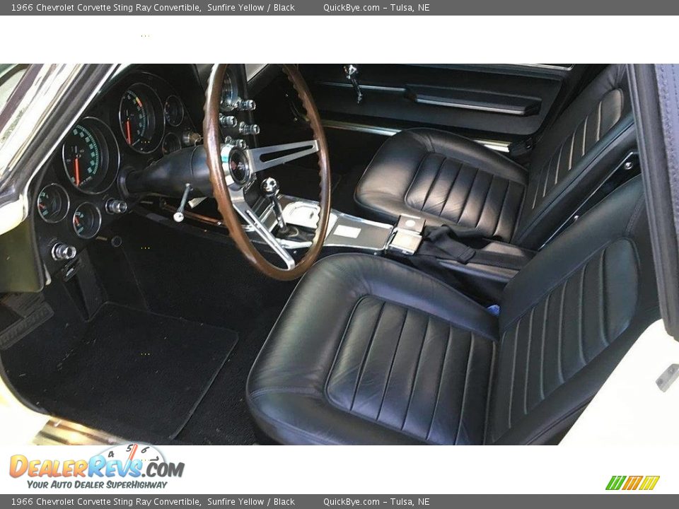 Black Interior - 1966 Chevrolet Corvette Sting Ray Convertible Photo #6