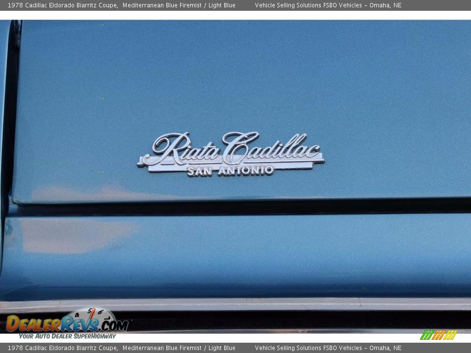 1978 Cadillac Eldorado Biarritz Coupe Mediterranean Blue Firemist / Light Blue Photo #10