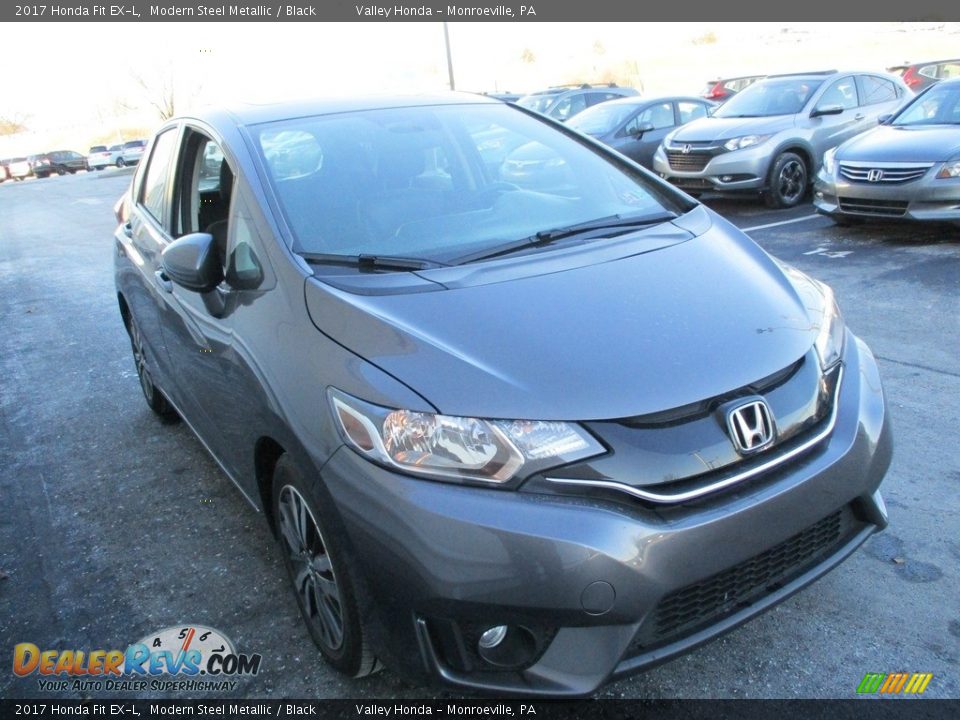 2017 Honda Fit EX-L Modern Steel Metallic / Black Photo #7