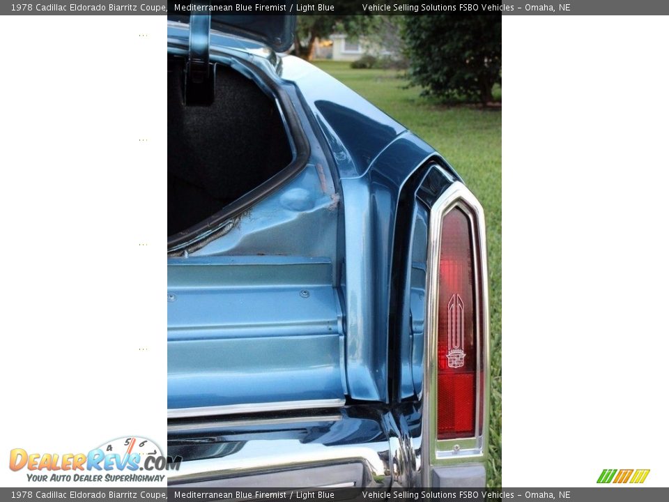 1978 Cadillac Eldorado Biarritz Coupe Mediterranean Blue Firemist / Light Blue Photo #14