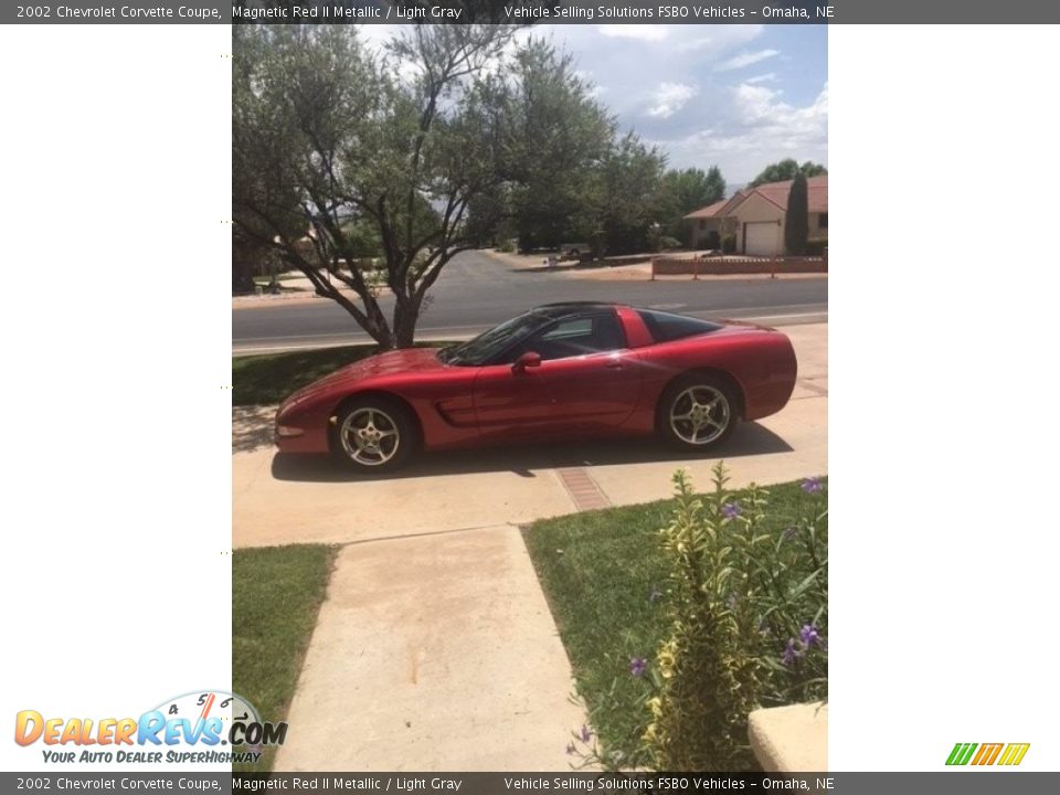 2002 Chevrolet Corvette Coupe Magnetic Red II Metallic / Light Gray Photo #6