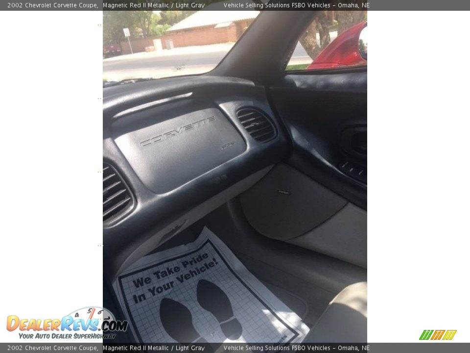 2002 Chevrolet Corvette Coupe Magnetic Red II Metallic / Light Gray Photo #8