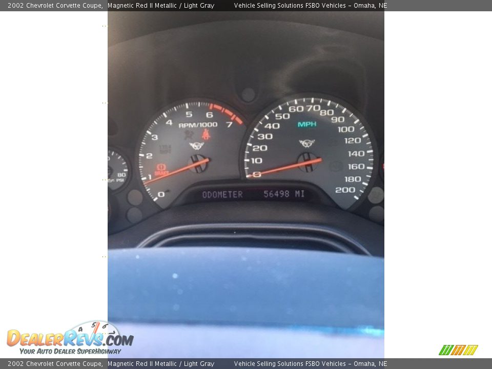 2002 Chevrolet Corvette Coupe Magnetic Red II Metallic / Light Gray Photo #12