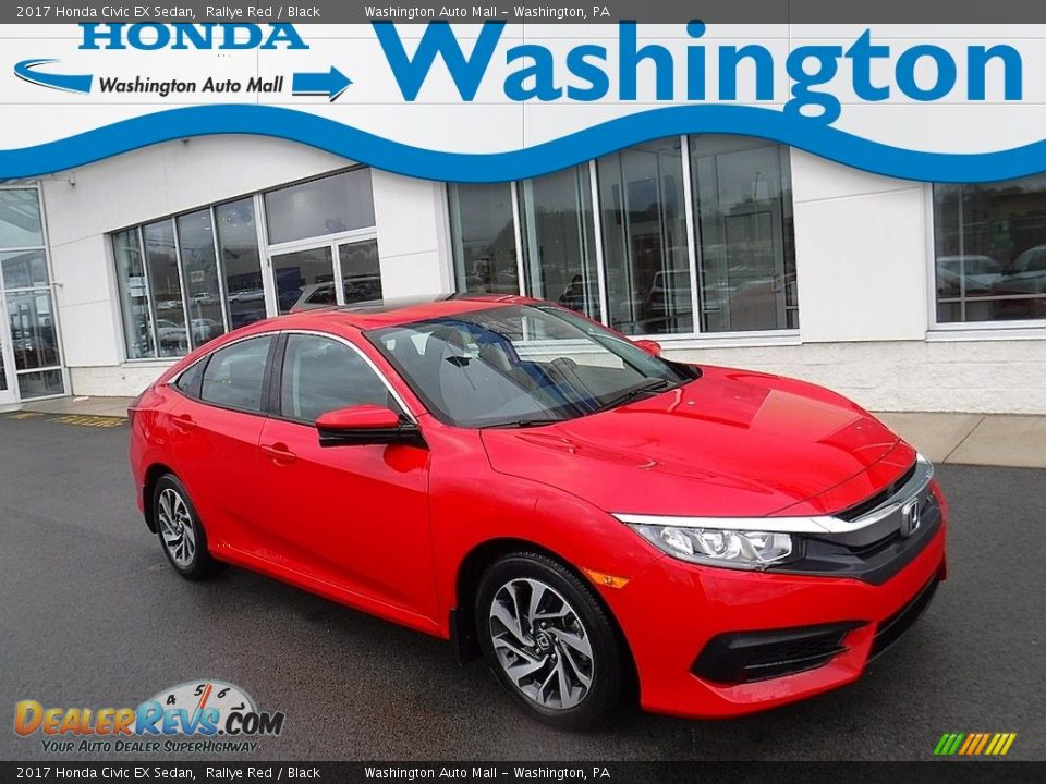 2017 Honda Civic EX Sedan Rallye Red / Black Photo #1