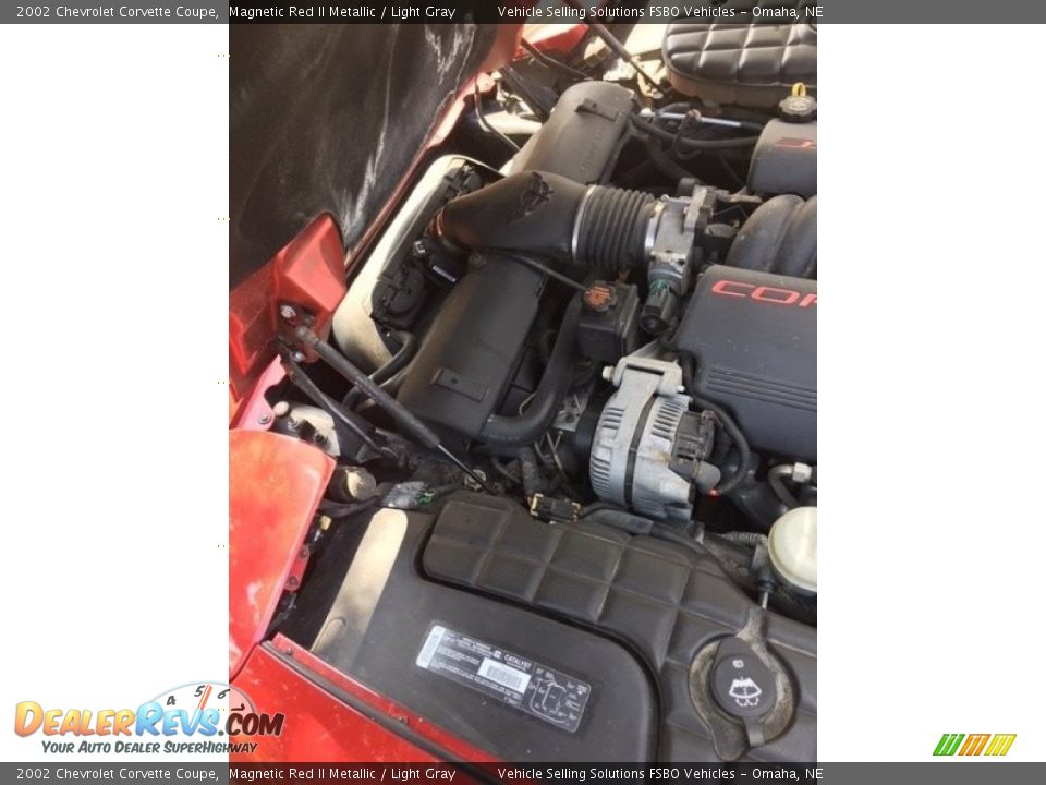 2002 Chevrolet Corvette Coupe Magnetic Red II Metallic / Light Gray Photo #16