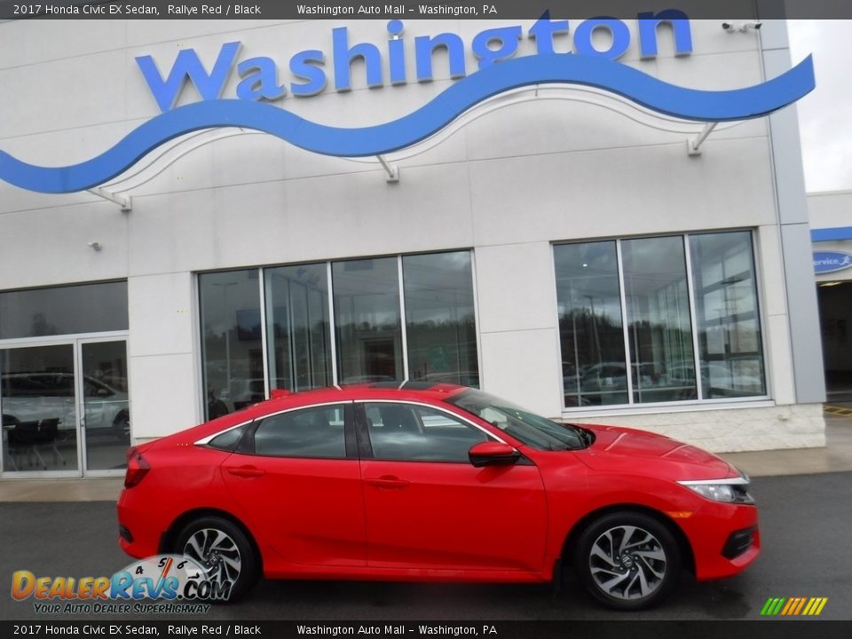 2017 Honda Civic EX Sedan Rallye Red / Black Photo #2