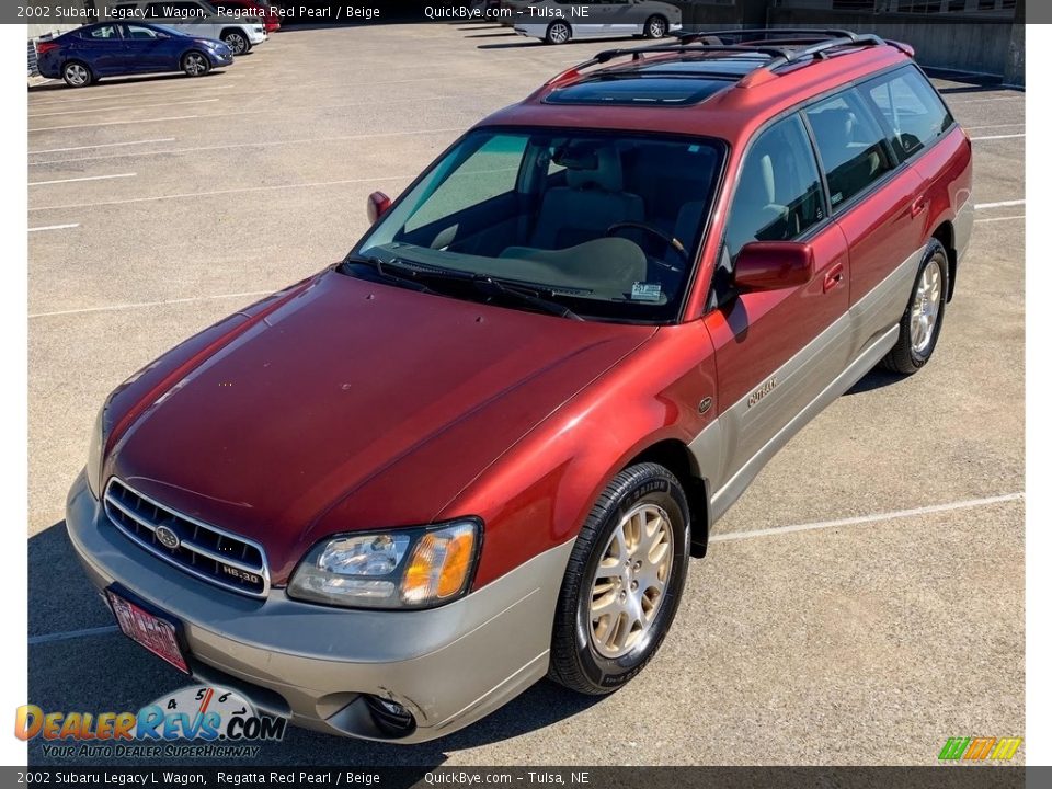 2002 Subaru Legacy L Wagon Regatta Red Pearl / Beige Photo #7