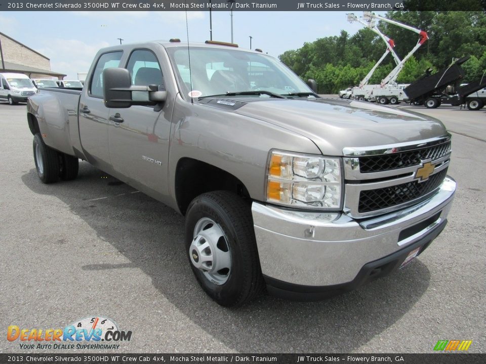 Front 3/4 View of 2013 Chevrolet Silverado 3500HD WT Crew Cab 4x4 Photo #7