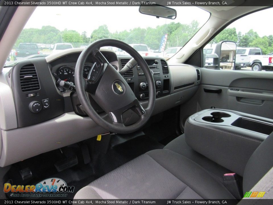 Dark Titanium Interior - 2013 Chevrolet Silverado 3500HD WT Crew Cab 4x4 Photo #14