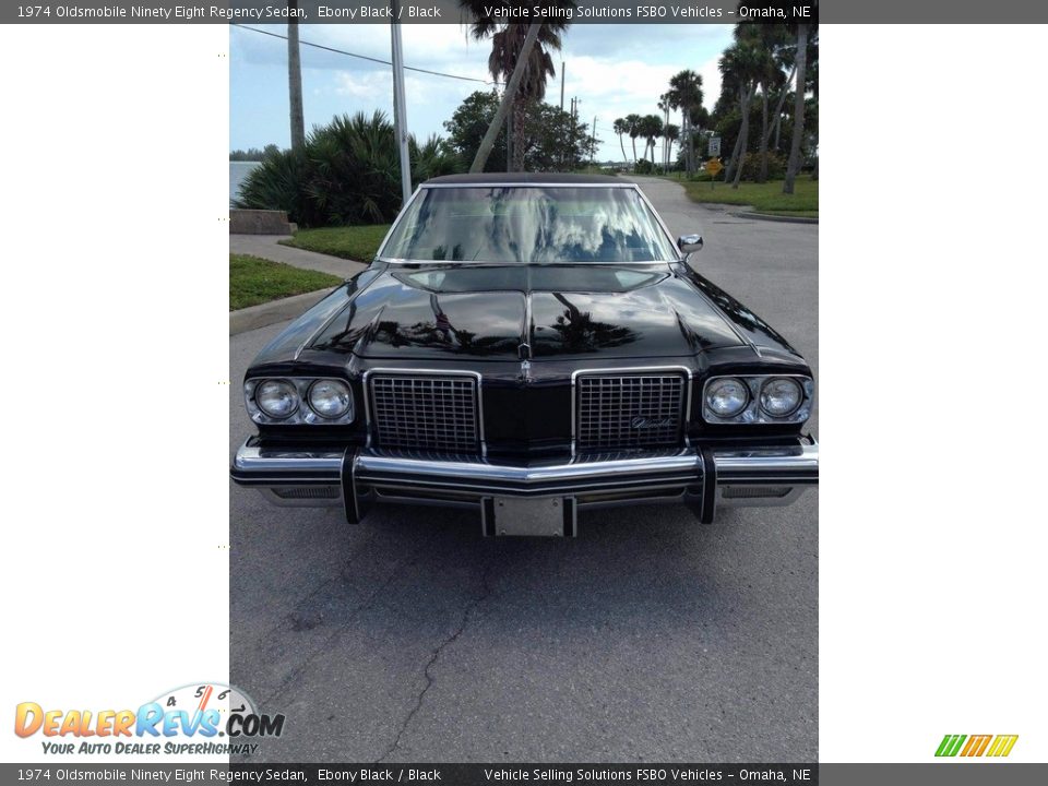 Ebony Black 1974 Oldsmobile Ninety Eight Regency Sedan Photo #1