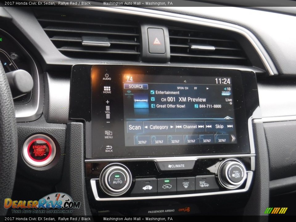 2017 Honda Civic EX Sedan Rallye Red / Black Photo #17