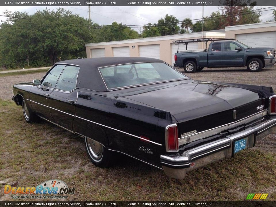 Ebony Black 1974 Oldsmobile Ninety Eight Regency Sedan Photo #2