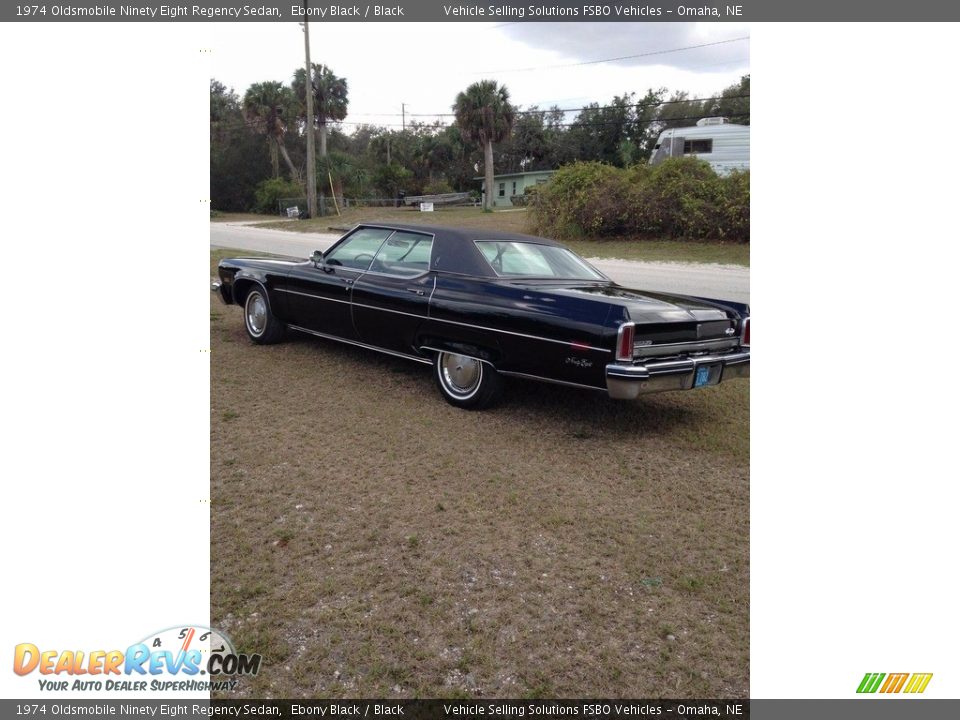 Ebony Black 1974 Oldsmobile Ninety Eight Regency Sedan Photo #6