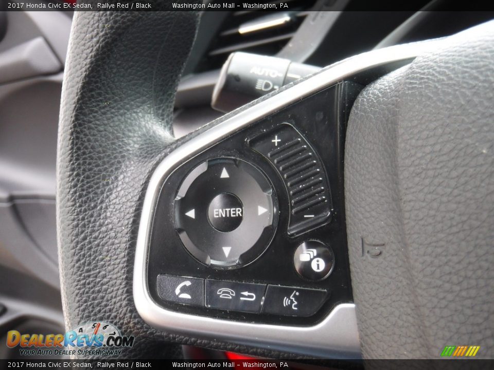 2017 Honda Civic EX Sedan Rallye Red / Black Photo #21