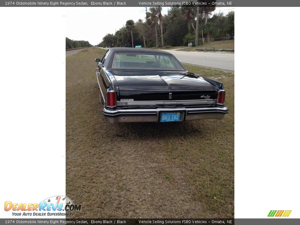 1974 Oldsmobile Ninety Eight Regency Sedan Ebony Black / Black Photo #10