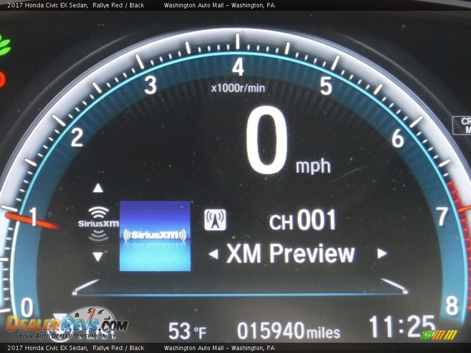 2017 Honda Civic EX Sedan Rallye Red / Black Photo #25