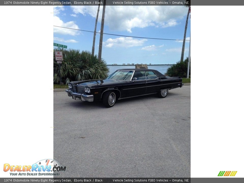 Ebony Black 1974 Oldsmobile Ninety Eight Regency Sedan Photo #12