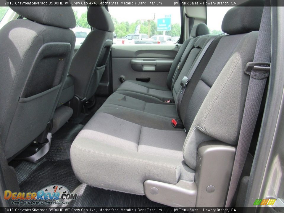 Rear Seat of 2013 Chevrolet Silverado 3500HD WT Crew Cab 4x4 Photo #31