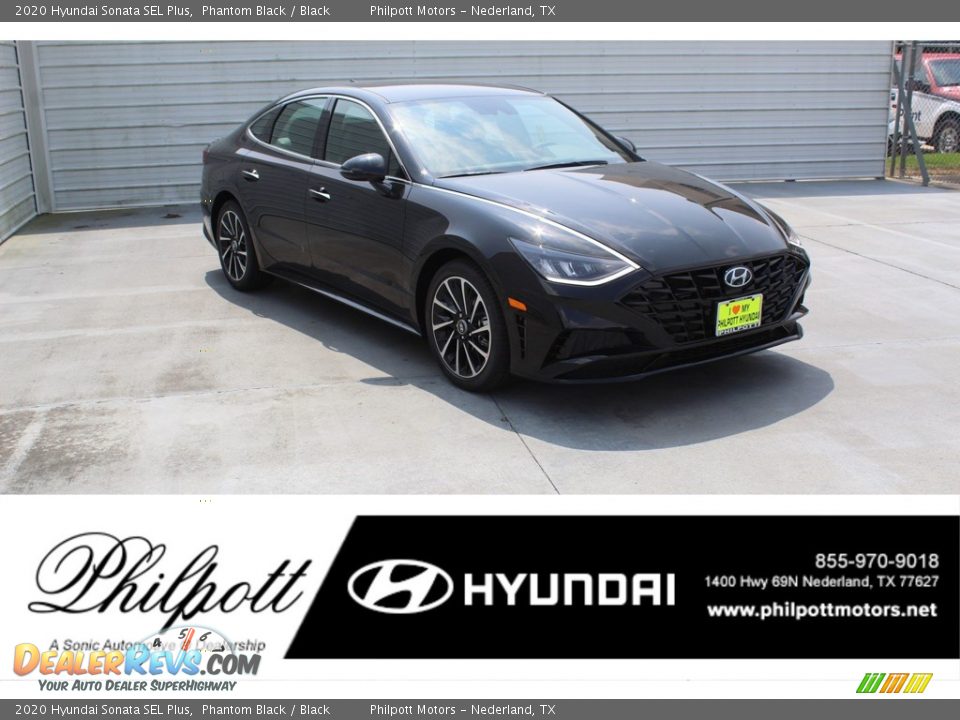 2020 Hyundai Sonata SEL Plus Phantom Black / Black Photo #1