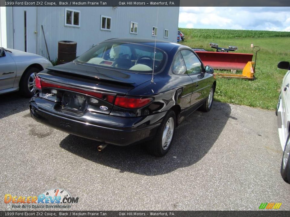 1999 Ford Escort ZX2 Coupe Black / Medium Prairie Tan Photo #4