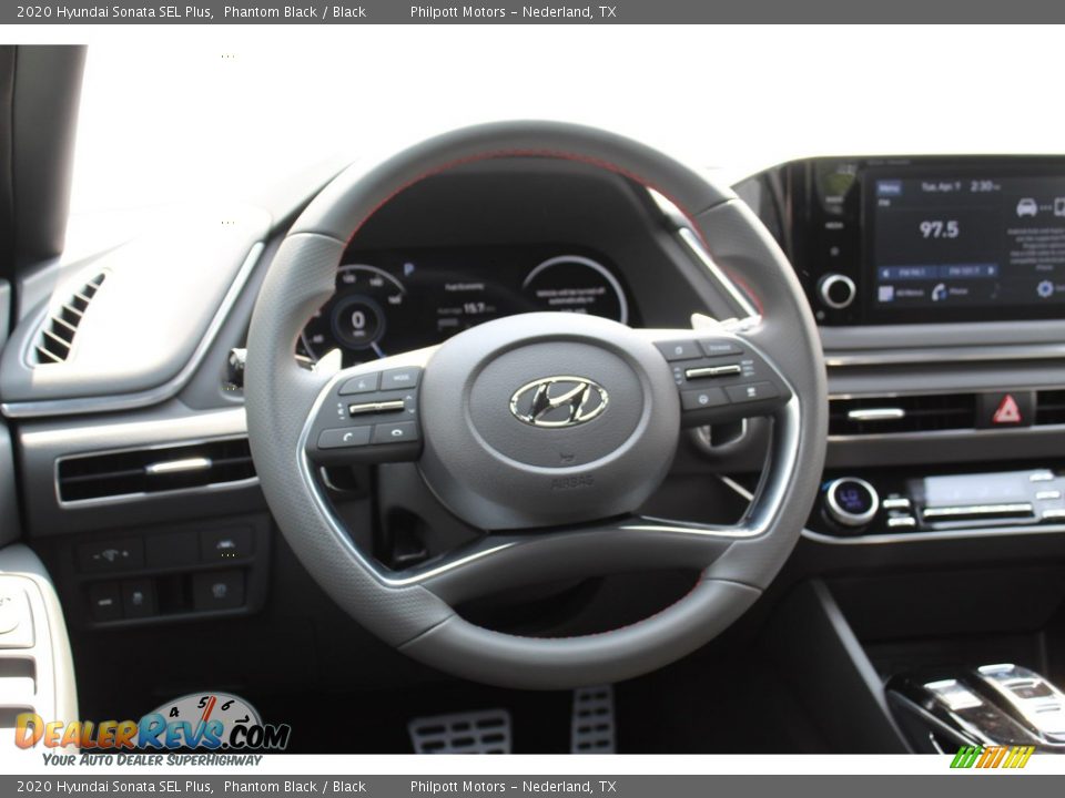 2020 Hyundai Sonata SEL Plus Phantom Black / Black Photo #22