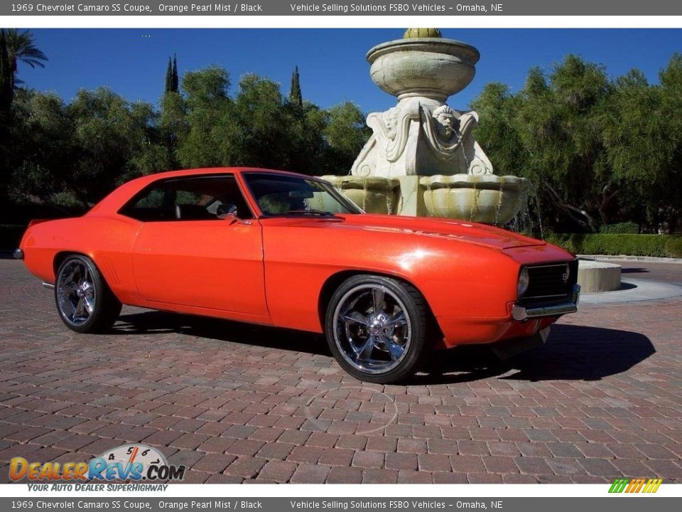 1969 Chevrolet Camaro SS Coupe Orange Pearl Mist / Black Photo #10