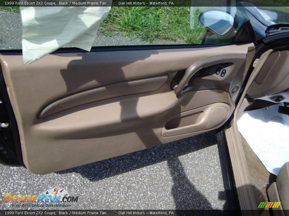 1999 Ford Escort ZX2 Coupe Black / Medium Prairie Tan Photo #8