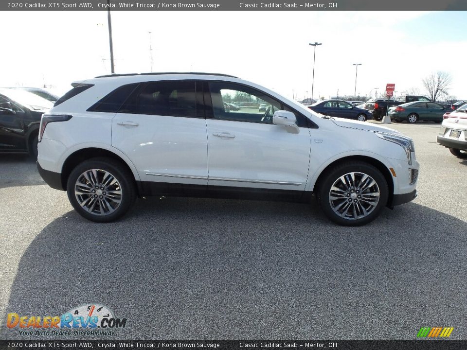 2020 Cadillac XT5 Sport AWD Crystal White Tricoat / Kona Brown Sauvage Photo #2