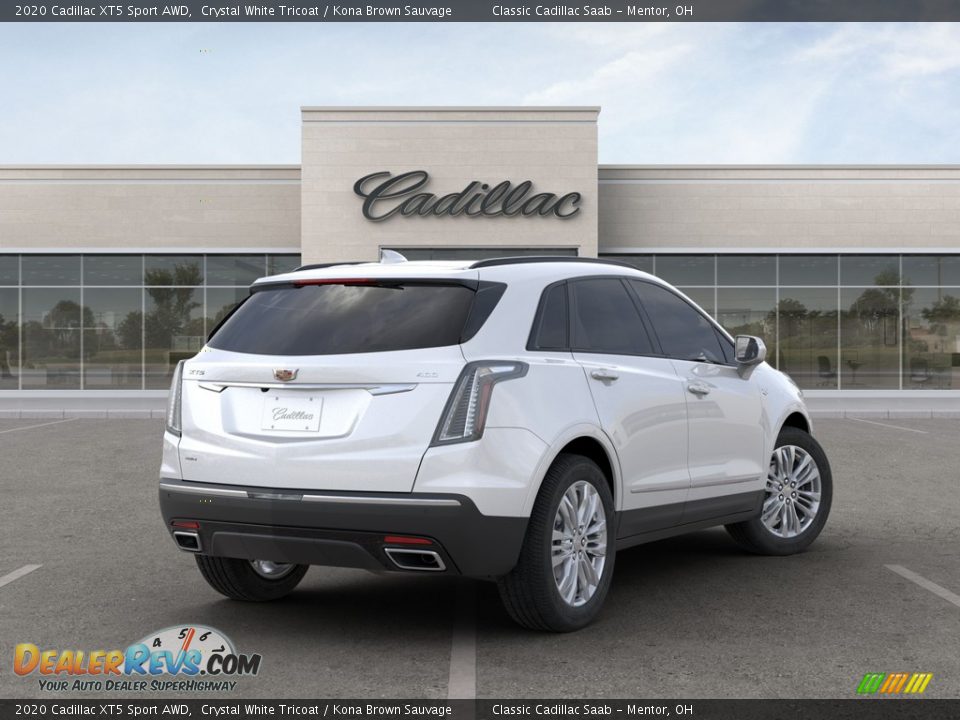2020 Cadillac XT5 Sport AWD Crystal White Tricoat / Kona Brown Sauvage Photo #6