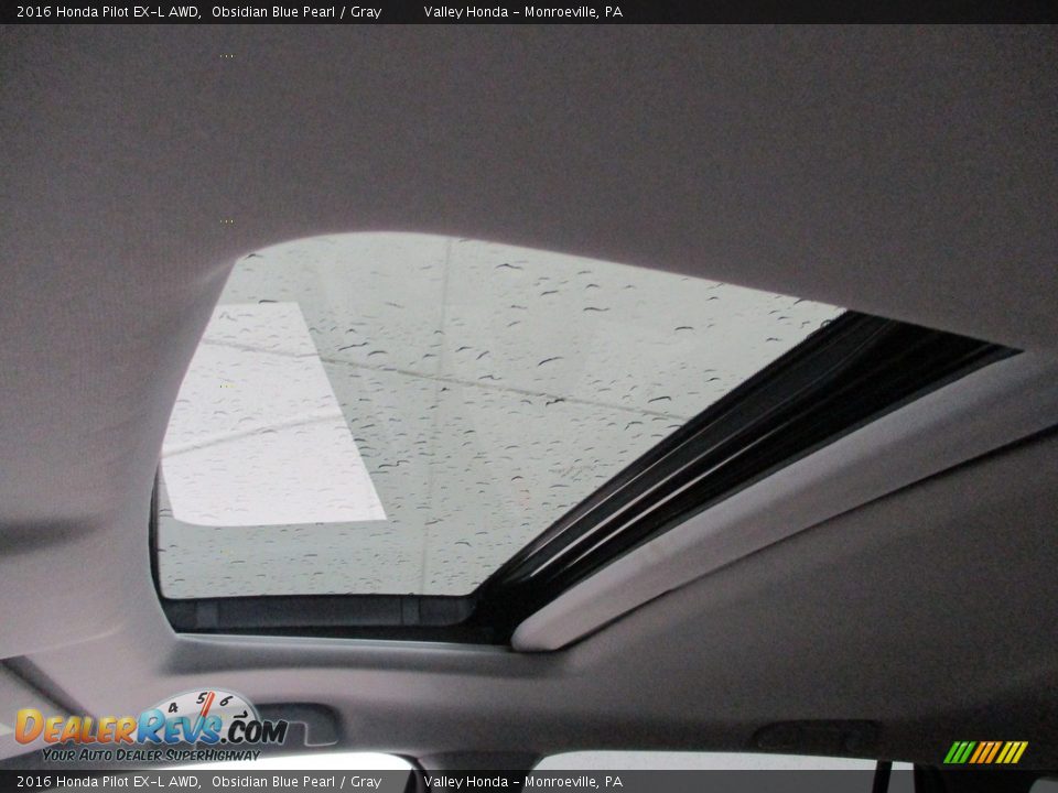 2016 Honda Pilot EX-L AWD Obsidian Blue Pearl / Gray Photo #9