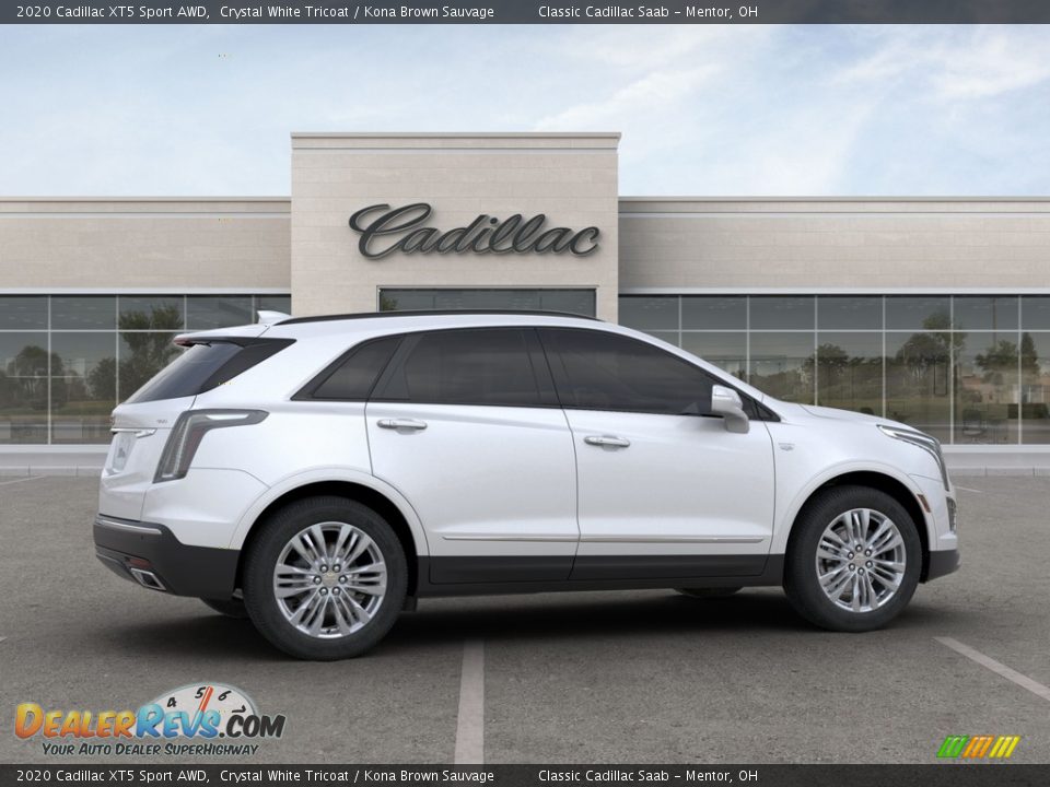 2020 Cadillac XT5 Sport AWD Crystal White Tricoat / Kona Brown Sauvage Photo #7
