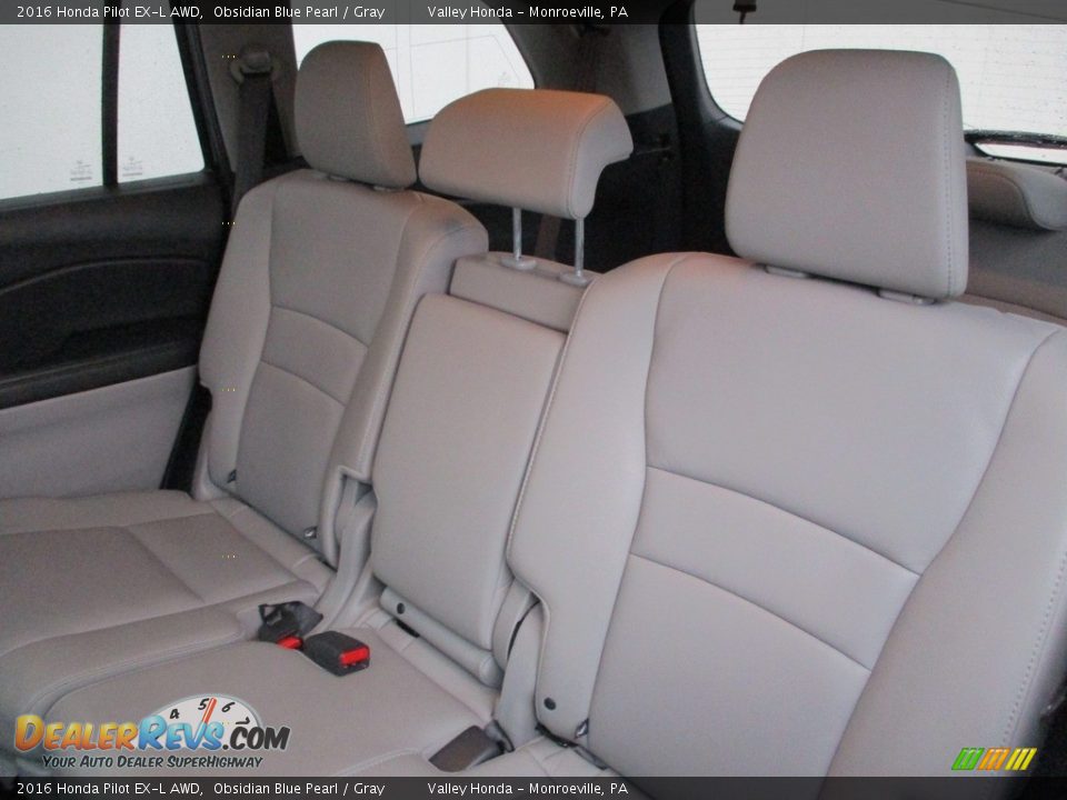 2016 Honda Pilot EX-L AWD Obsidian Blue Pearl / Gray Photo #11