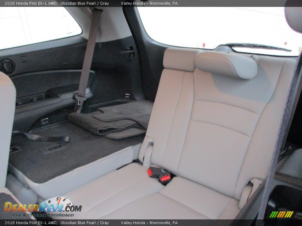 2016 Honda Pilot EX-L AWD Obsidian Blue Pearl / Gray Photo #12