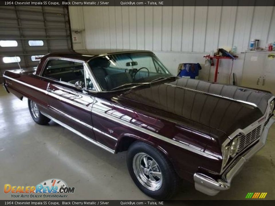 1964 Chevrolet Impala SS Coupe Black Cherry Metallic / Silver Photo #4