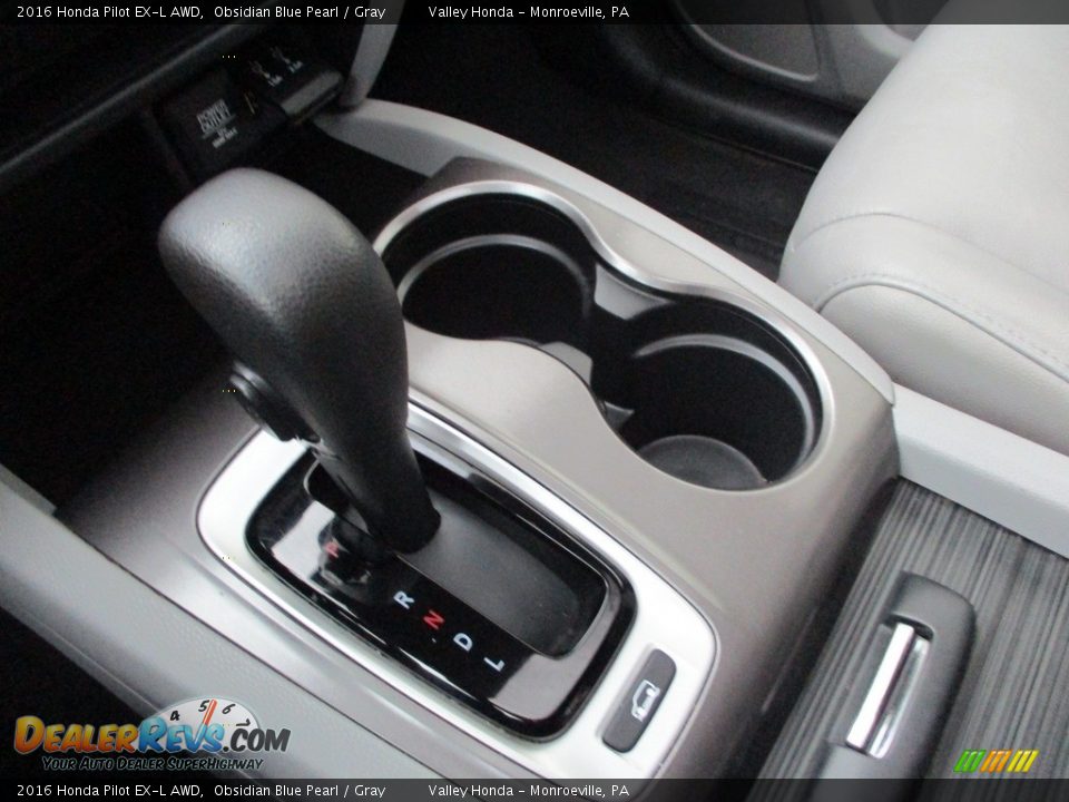2016 Honda Pilot EX-L AWD Obsidian Blue Pearl / Gray Photo #16