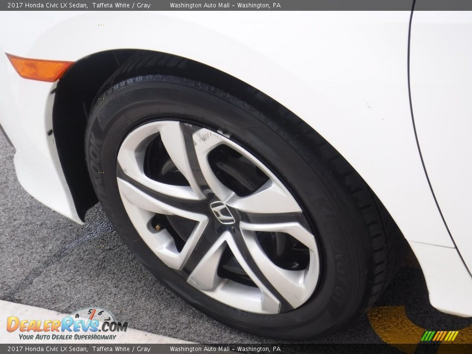 2017 Honda Civic LX Sedan Taffeta White / Gray Photo #3