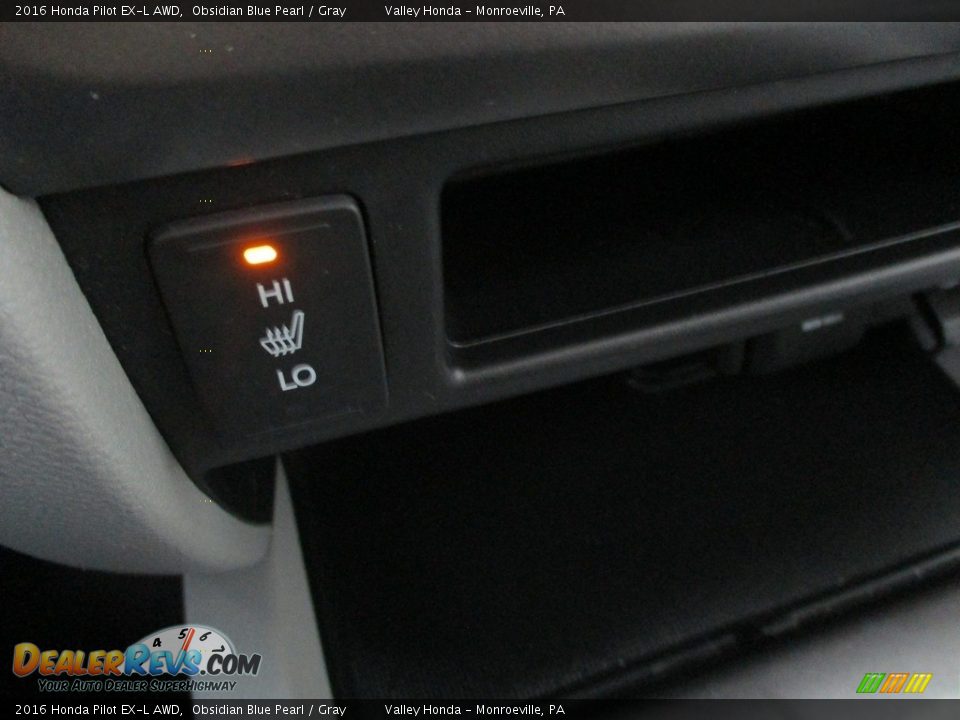 2016 Honda Pilot EX-L AWD Obsidian Blue Pearl / Gray Photo #17