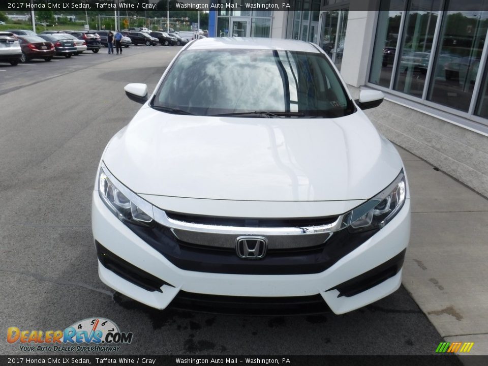 2017 Honda Civic LX Sedan Taffeta White / Gray Photo #4